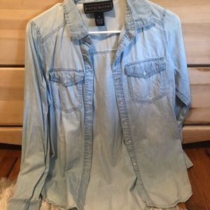 Polly esther denim top